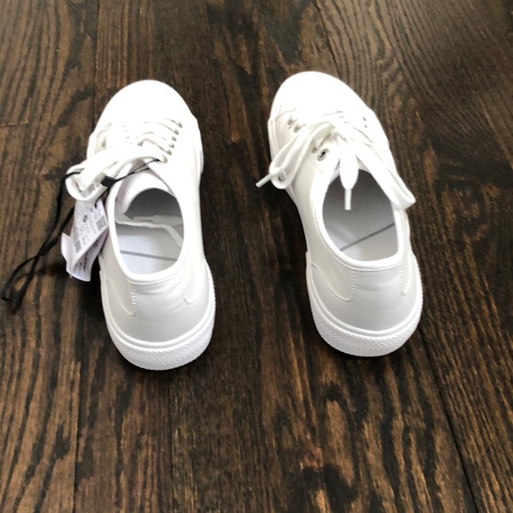 New White W/ Silver Gold Sequin Sneaker sz 38 7.5 - Picture 5 of 5